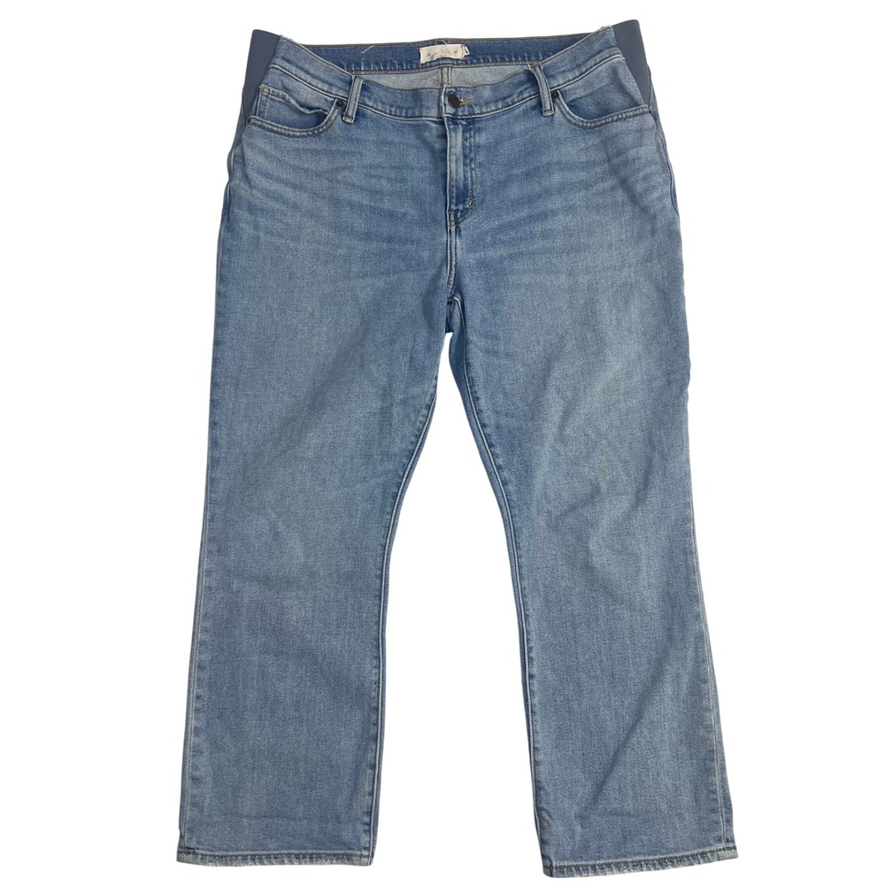 Hatch Under the Bump Maternity Jeans Size 33 Blue Straight Leg Medium Wash Denim